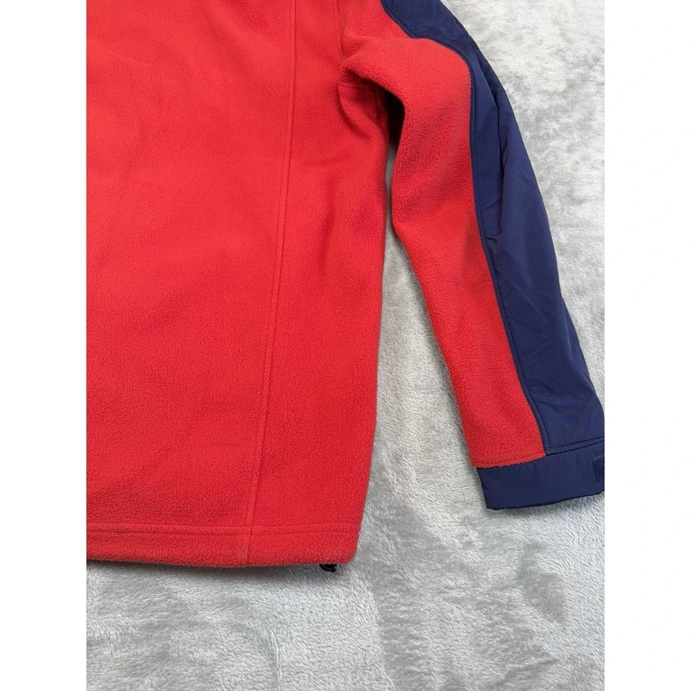 Polo Ralph Lauren Fleece Jacket Mens Small Red Blue Full Zip Colorblock Coat